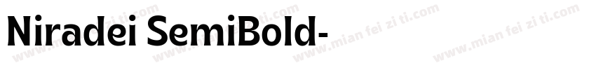 Niradei SemiBold字体转换